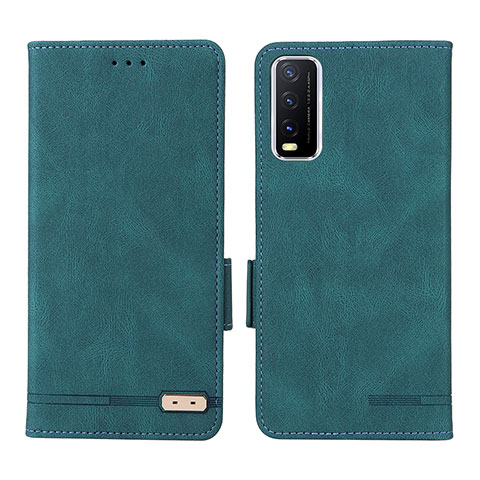 Coque Portefeuille Livre Cuir Etui Clapet L07Z pour Vivo Y11s Vert