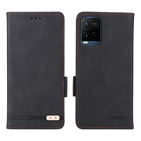 Coque Portefeuille Livre Cuir Etui Clapet L07Z pour Vivo Y21a Noir