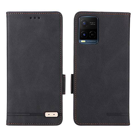 Coque Portefeuille Livre Cuir Etui Clapet L07Z pour Vivo Y21s Noir