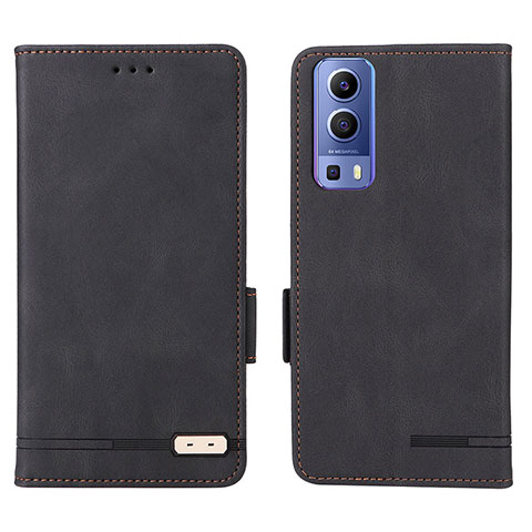 Coque Portefeuille Livre Cuir Etui Clapet L07Z pour Vivo Y52 5G Noir