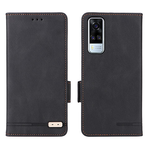 Coque Portefeuille Livre Cuir Etui Clapet L07Z pour Vivo Y53s 4G Noir