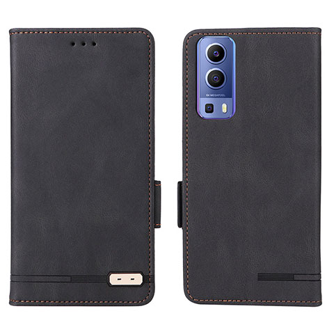 Coque Portefeuille Livre Cuir Etui Clapet L07Z pour Vivo Y72 5G Noir