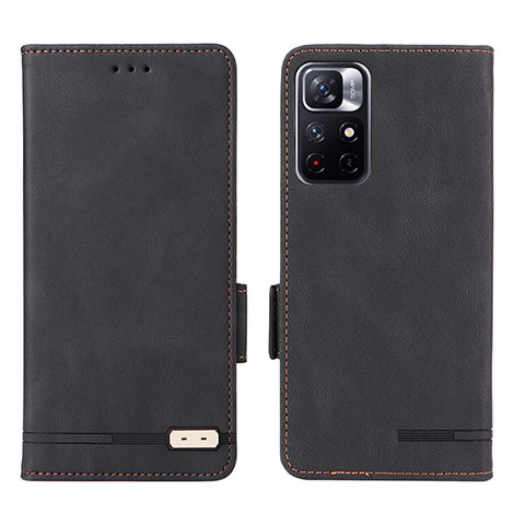 Coque Portefeuille Livre Cuir Etui Clapet L07Z pour Xiaomi Poco M4 Pro 5G Noir