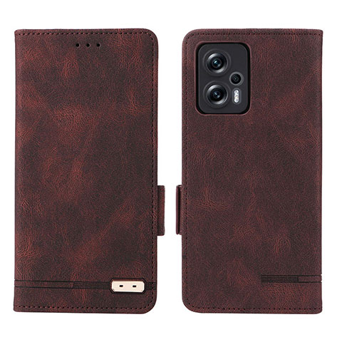 Coque Portefeuille Livre Cuir Etui Clapet L07Z pour Xiaomi Poco X4 GT 5G Marron