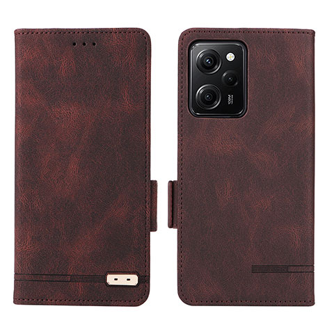 Coque Portefeuille Livre Cuir Etui Clapet L07Z pour Xiaomi Poco X5 Pro 5G Marron