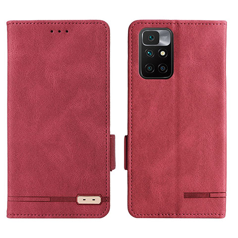 Coque Portefeuille Livre Cuir Etui Clapet L07Z pour Xiaomi Redmi 10 (2022) Rouge