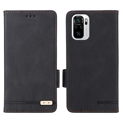 Coque Portefeuille Livre Cuir Etui Clapet L07Z pour Xiaomi Redmi Note 10 4G Noir