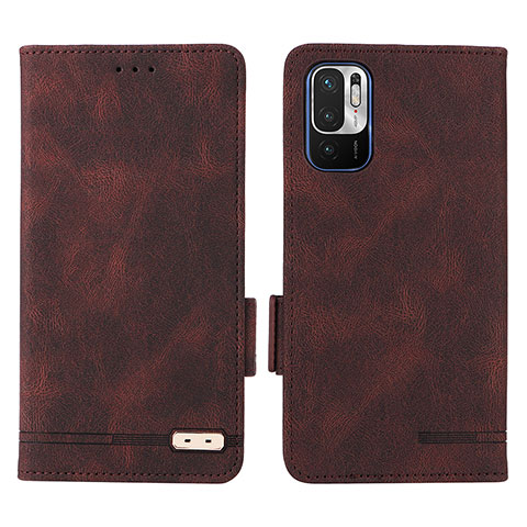 Coque Portefeuille Livre Cuir Etui Clapet L07Z pour Xiaomi Redmi Note 10 5G Marron