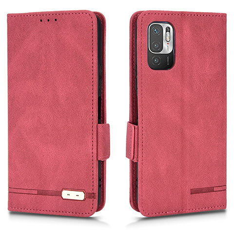 Coque Portefeuille Livre Cuir Etui Clapet L07Z pour Xiaomi Redmi Note 10 JE 5G Rouge