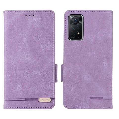 Coque Portefeuille Livre Cuir Etui Clapet L07Z pour Xiaomi Redmi Note 11 Pro 4G Violet