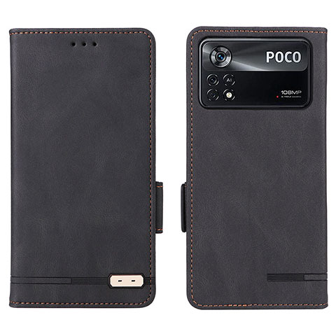 Coque Portefeuille Livre Cuir Etui Clapet L07Z pour Xiaomi Redmi Note 11E Pro 5G Noir