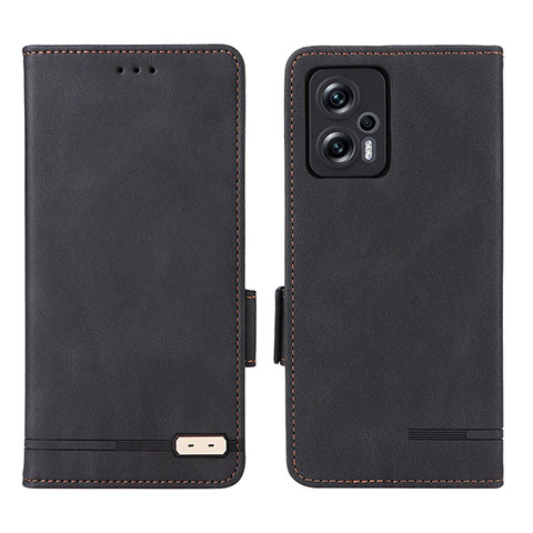 Coque Portefeuille Livre Cuir Etui Clapet L07Z pour Xiaomi Redmi Note 11T Pro+ Plus 5G Noir