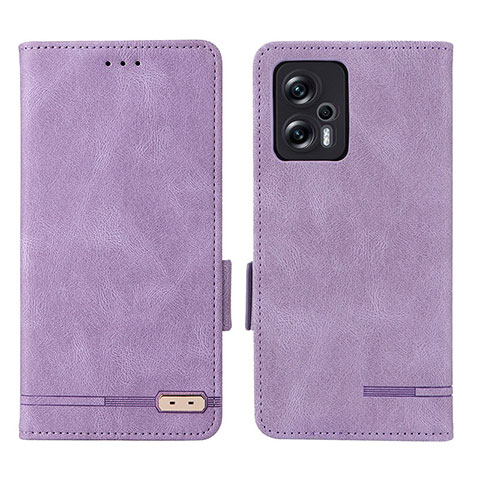 Coque Portefeuille Livre Cuir Etui Clapet L07Z pour Xiaomi Redmi Note 11T Pro+ Plus 5G Violet