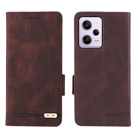 Coque Portefeuille Livre Cuir Etui Clapet L07Z pour Xiaomi Redmi Note 12 Pro 5G Marron