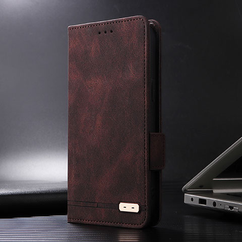 Coque Portefeuille Livre Cuir Etui Clapet L07Z pour Xiaomi Redmi Note 13 Pro+ Plus 5G Marron