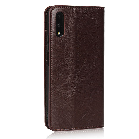 Coque Portefeuille Livre Cuir Etui Clapet L08 pour Huawei Honor 9X Marron