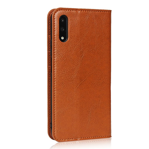 Coque Portefeuille Livre Cuir Etui Clapet L08 pour Huawei Honor 9X Orange