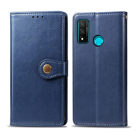 Coque Portefeuille Livre Cuir Etui Clapet L08 pour Huawei P Smart (2020) Bleu