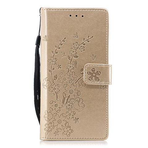 Coque Portefeuille Livre Cuir Etui Clapet L08 pour Huawei P20 Or