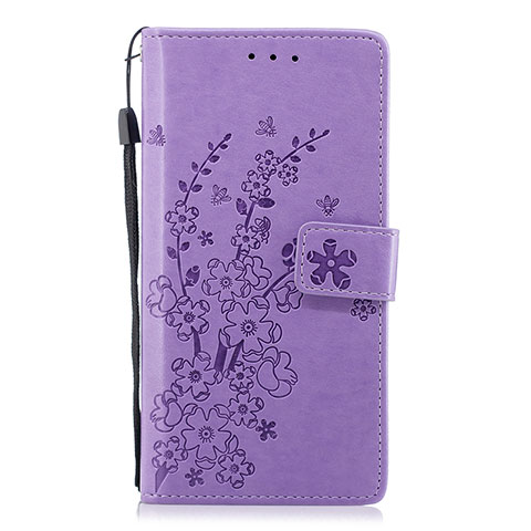 Coque Portefeuille Livre Cuir Etui Clapet L08 pour Huawei P20 Violet