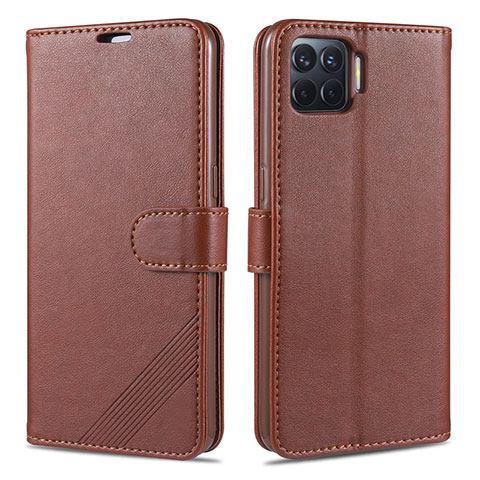 Coque Portefeuille Livre Cuir Etui Clapet L08 pour Oppo A93 Marron