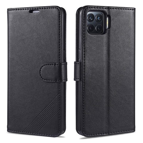 Coque Portefeuille Livre Cuir Etui Clapet L08 pour Oppo F17 Pro Noir