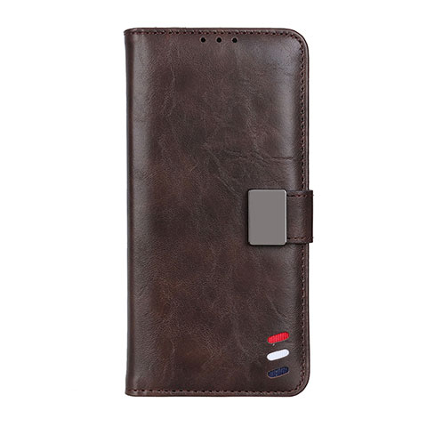 Coque Portefeuille Livre Cuir Etui Clapet L08 pour Realme 7 Marron