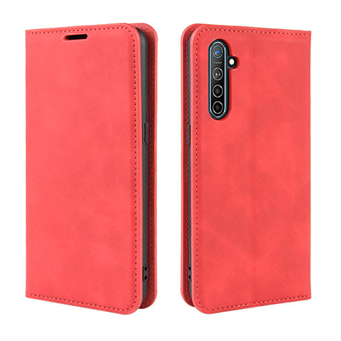 Coque Portefeuille Livre Cuir Etui Clapet L08 pour Realme X2 Rouge