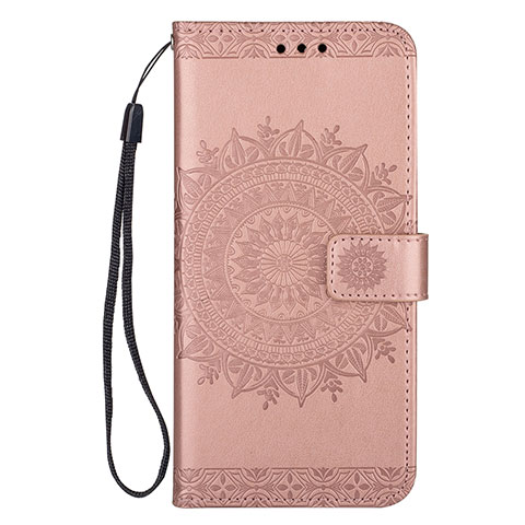 Coque Portefeuille Livre Cuir Etui Clapet L08 pour Samsung Galaxy S20 Plus 5G Or Rose