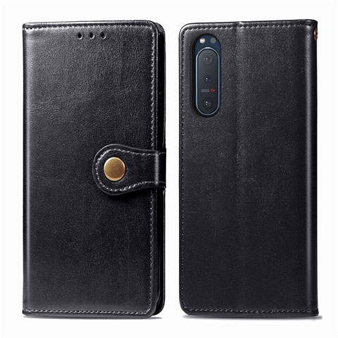 Coque Portefeuille Livre Cuir Etui Clapet L08 pour Sony Xperia 5 II Noir