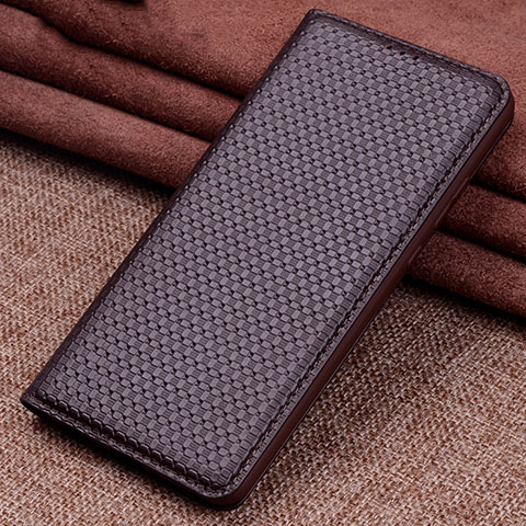 Coque Portefeuille Livre Cuir Etui Clapet L08 pour Xiaomi Mi 10 Marron