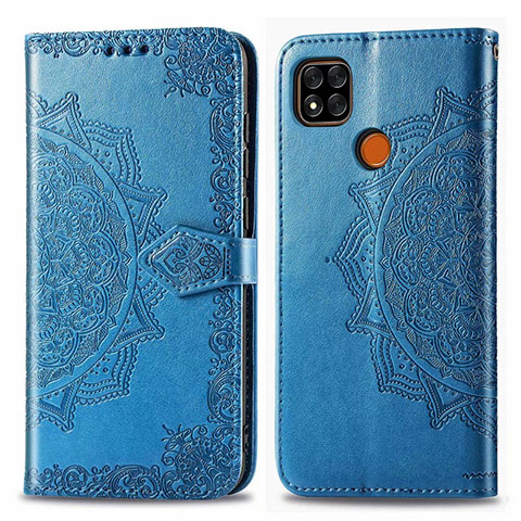 Coque Portefeuille Livre Cuir Etui Clapet L08 pour Xiaomi POCO C31 Bleu