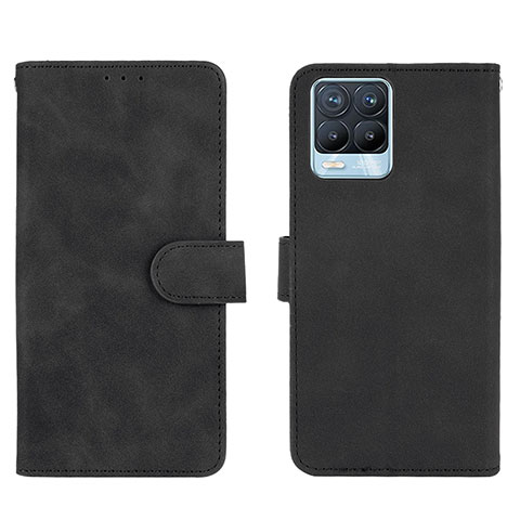 Coque Portefeuille Livre Cuir Etui Clapet L08Z pour Realme 8 4G Noir