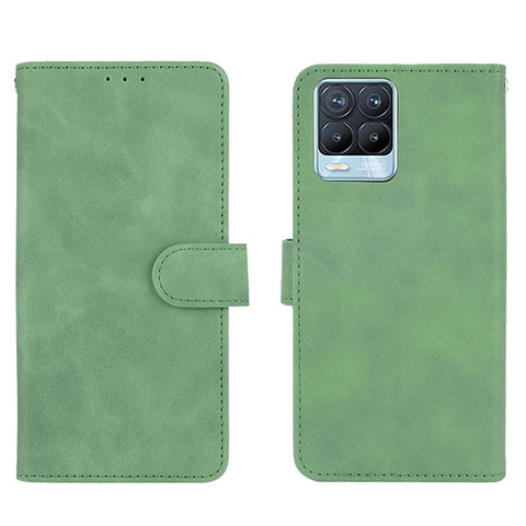 Coque Portefeuille Livre Cuir Etui Clapet L08Z pour Realme 8 Pro Vert