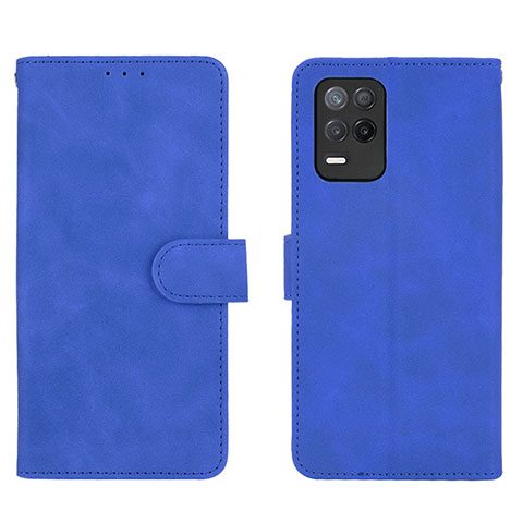 Coque Portefeuille Livre Cuir Etui Clapet L08Z pour Realme 8s 5G Bleu