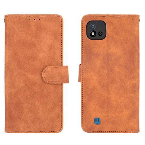 Coque Portefeuille Livre Cuir Etui Clapet L08Z pour Realme C11 (2021) Marron