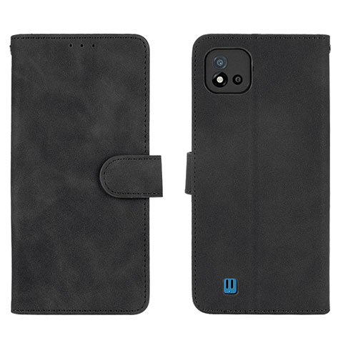 Coque Portefeuille Livre Cuir Etui Clapet L08Z pour Realme C20 Noir