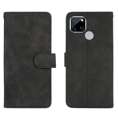 Coque Portefeuille Livre Cuir Etui Clapet L08Z pour Realme C25 Noir