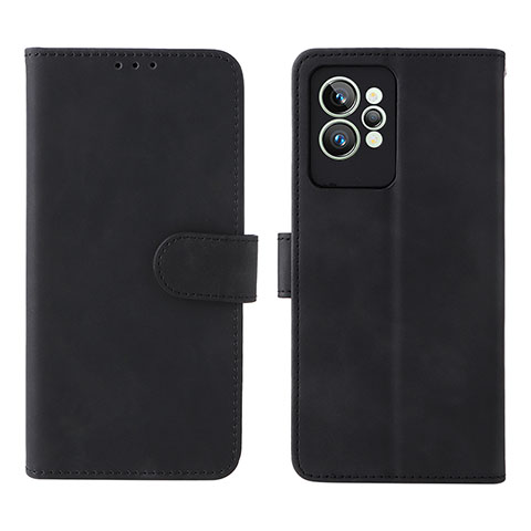 Coque Portefeuille Livre Cuir Etui Clapet L08Z pour Realme GT2 Pro 5G Noir