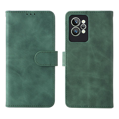 Coque Portefeuille Livre Cuir Etui Clapet L08Z pour Realme GT2 Pro 5G Vert