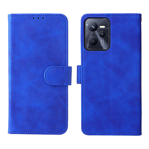 Coque Portefeuille Livre Cuir Etui Clapet L08Z pour Realme Narzo 50A Prime Bleu