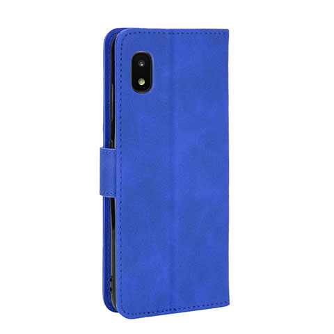 Coque Portefeuille Livre Cuir Etui Clapet L08Z pour Samsung Galaxy A21 SC-42A Bleu