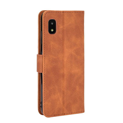 Coque Portefeuille Livre Cuir Etui Clapet L08Z pour Samsung Galaxy A21 SC-42A Marron