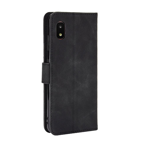 Coque Portefeuille Livre Cuir Etui Clapet L08Z pour Samsung Galaxy A21 SC-42A Noir