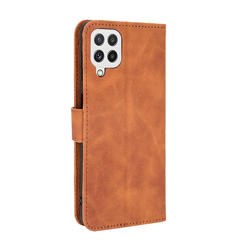 Coque Portefeuille Livre Cuir Etui Clapet L08Z pour Samsung Galaxy A22 4G Marron