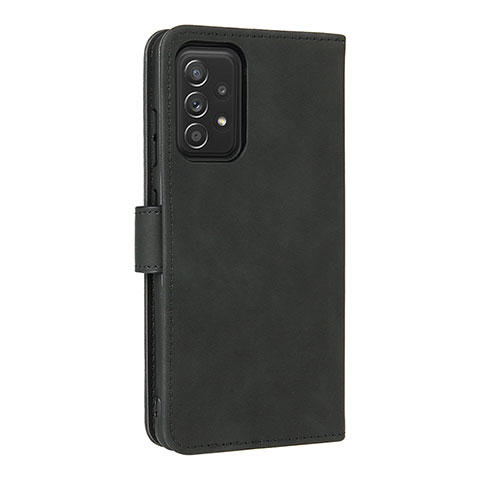 Coque Portefeuille Livre Cuir Etui Clapet L08Z pour Samsung Galaxy A52 4G Noir