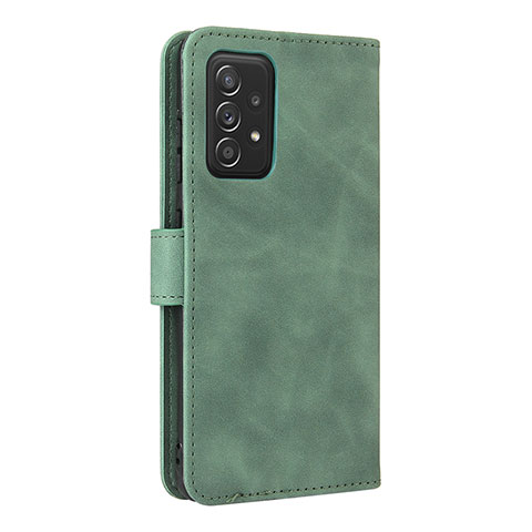 Coque Portefeuille Livre Cuir Etui Clapet L08Z pour Samsung Galaxy A52 4G Vert