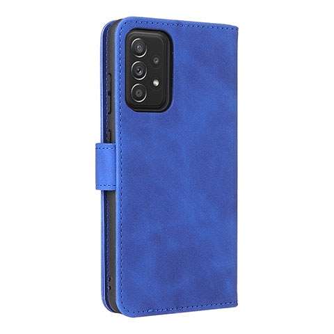 Coque Portefeuille Livre Cuir Etui Clapet L08Z pour Samsung Galaxy A52 5G Bleu