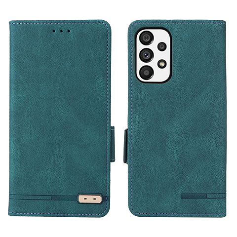 Coque Portefeuille Livre Cuir Etui Clapet L08Z pour Samsung Galaxy A73 5G Vert