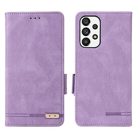 Coque Portefeuille Livre Cuir Etui Clapet L08Z pour Samsung Galaxy A73 5G Violet